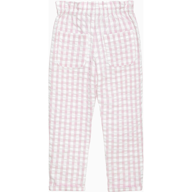 Gingham Trouser, Pink Gingham - Pants - 2