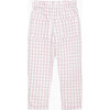 Gingham Trouser, Pink Gingham - Pants - 2