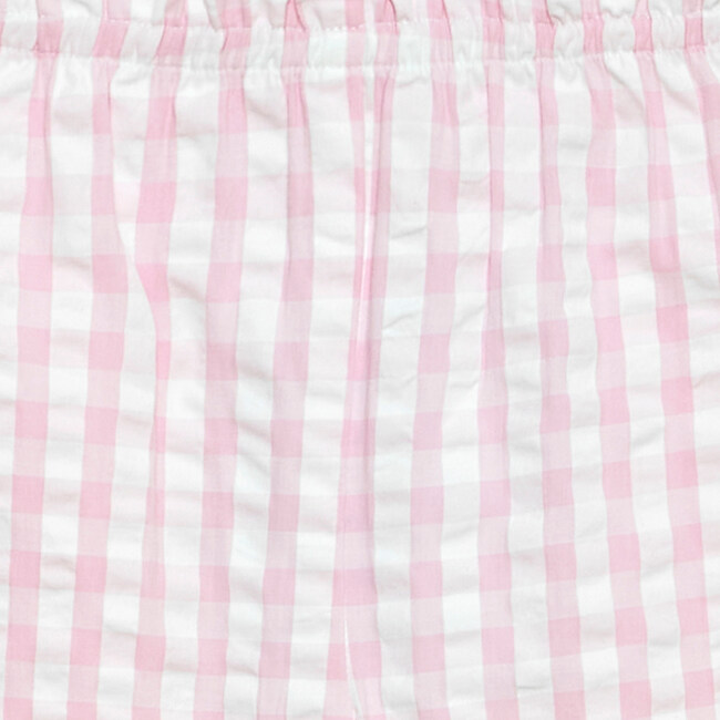 Gingham Trouser, Pink Gingham - Pants - 3