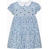 Catherine Smocked Dress, Blue Floral - Dresses - 1 - thumbnail