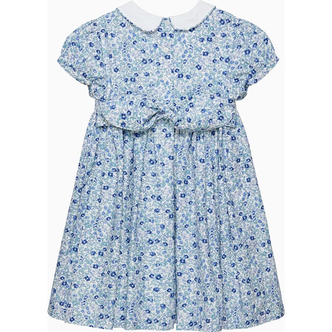 Catherine Smocked Dress, Blue Floral - Dresses - 2