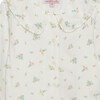Floral Pie Crust Blouse, White Floral - Blouses - 3