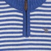 Calum Stripe Half Zip Sweater, Sky Blue Stripe - Sweaters - 3