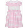 Butterfly Smocked Dress, Pink Stripe - Dresses - 1 - thumbnail