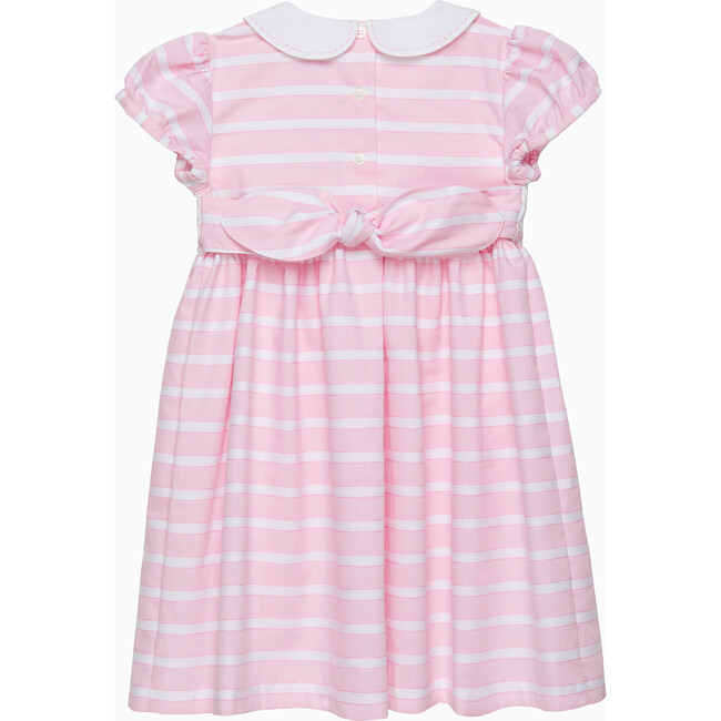 Butterfly Smocked Dress, Pink Stripe - Dresses - 2