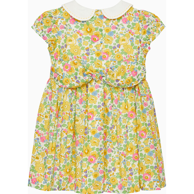 Little Liberty Print Betsy Dress, Yellow Betsy - Dresses - 2