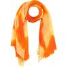 Cashmere Hand-Dip Dye Saline Pareo Scarf, Fiery Sunset - Scarves - 1 - thumbnail