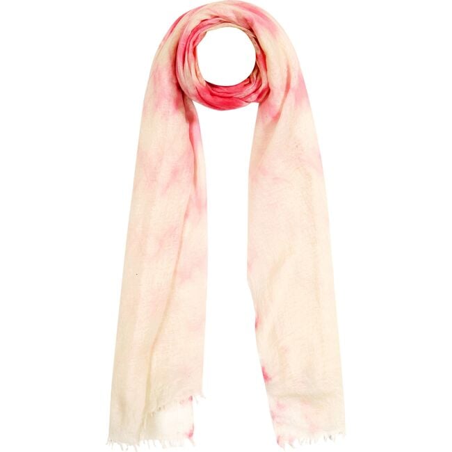 Cashmere Hand-Dip Dye Saline Pareo Scarf, Blush Pink