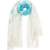 Cashmere Hand-Dip Dye Saline Pareo Scarf, Aqua Seas - Scarves - 1 - thumbnail