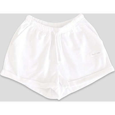 Bliss Relaxed Fit Drawstring Waist Short, White