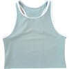 Bliss American-Style UV-Resistant Piped Sport Bra, Sage - Tank Tops - 1 - thumbnail