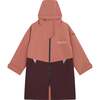 Weatherproof Sherpa Lined Zipper Hooded Robe, Rose Pink - Robes - 1 - thumbnail