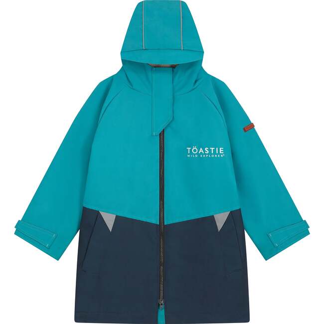 Weatherproof Sherpa Lined Zipper Hooded Robe, Atlantic Blue