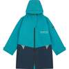 Weatherproof Sherpa Lined Zipper Hooded Robe, Atlantic Blue - Robes - 1 - thumbnail