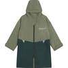 Weatherproof Sherpa Lined Zipper Hooded Robe, Antique Olive - Robes - 1 - thumbnail