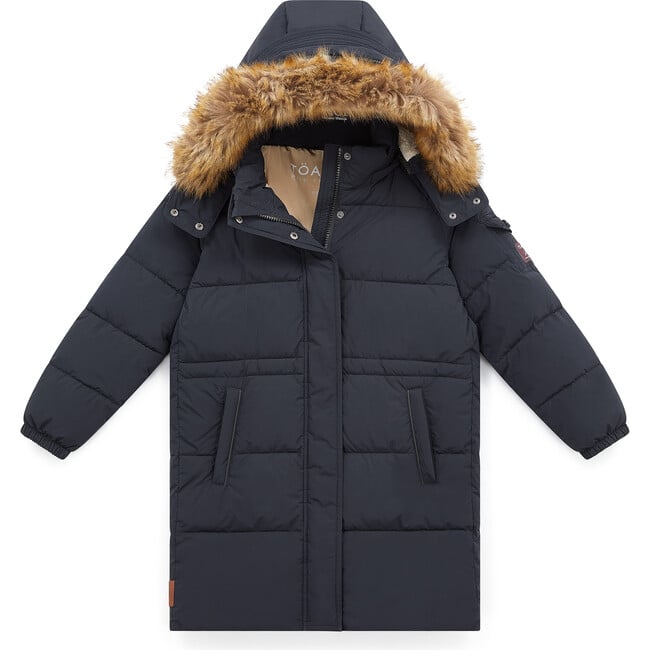 Wild Explorer Lunar Sherpa Lined Hooded Puffer Parka, Ink Navy