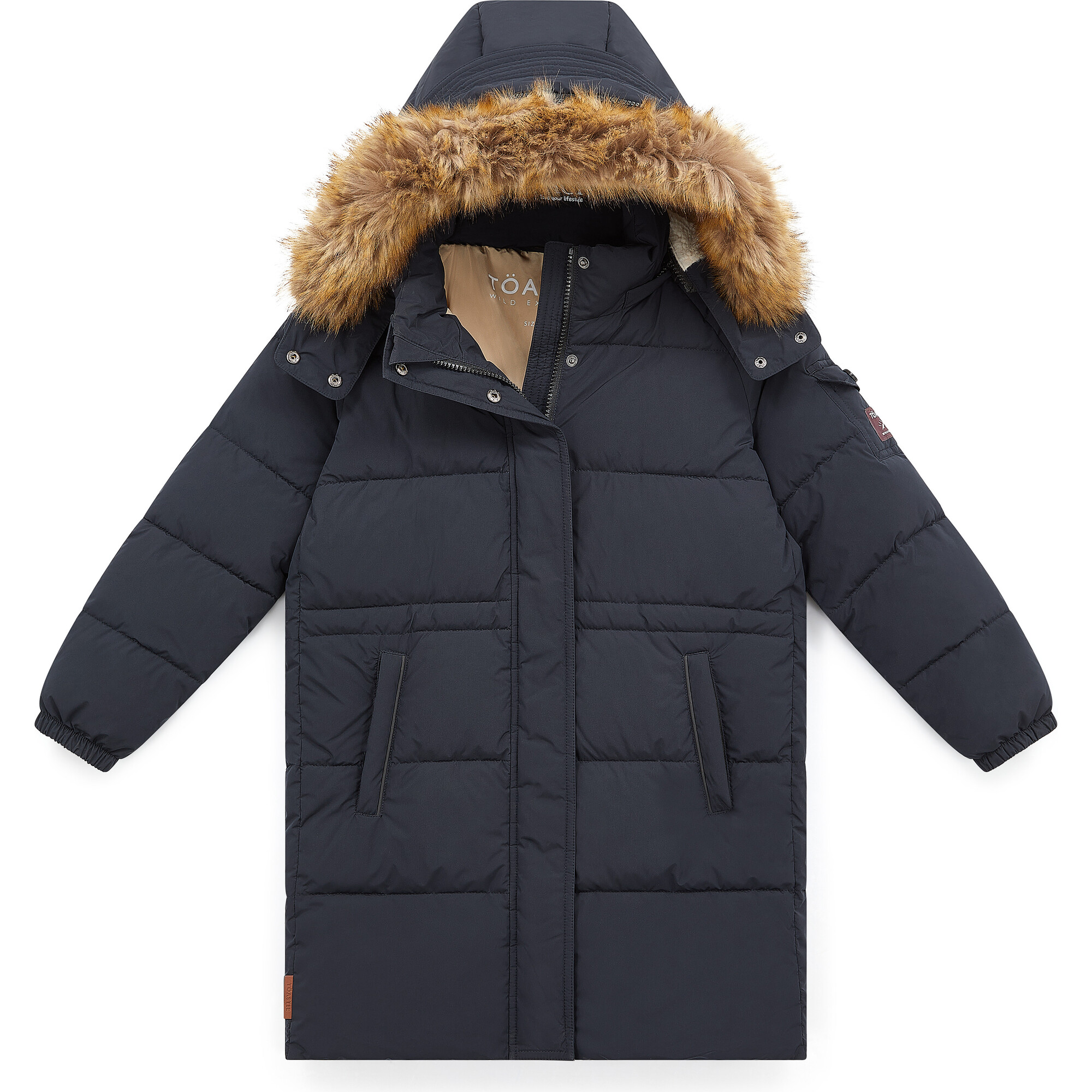 Wild Explorer Lunar Sherpa Lined Hooded Puffer Parka, Ink Navy - Parkas - 1