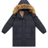 Wild Explorer Lunar Sherpa Lined Hooded Puffer Parka, Ink Navy - Parkas - 1 - thumbnail