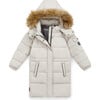 Wild Explorer Lunar Sherpa Lined Hooded Puffer Parka, Winter White - Parkas - 1 - thumbnail