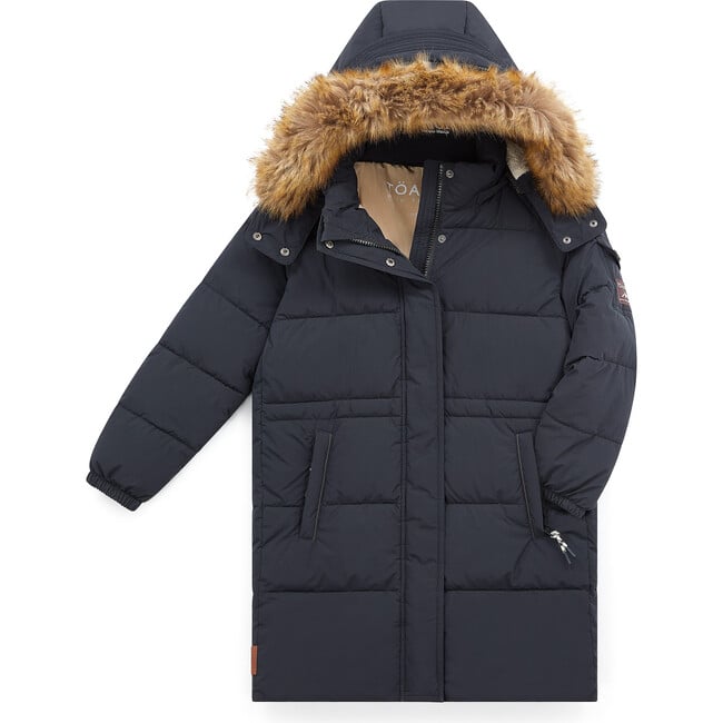 Wild Explorer Lunar Sherpa Lined Hooded Puffer Parka, Ink Navy - Parkas - 3