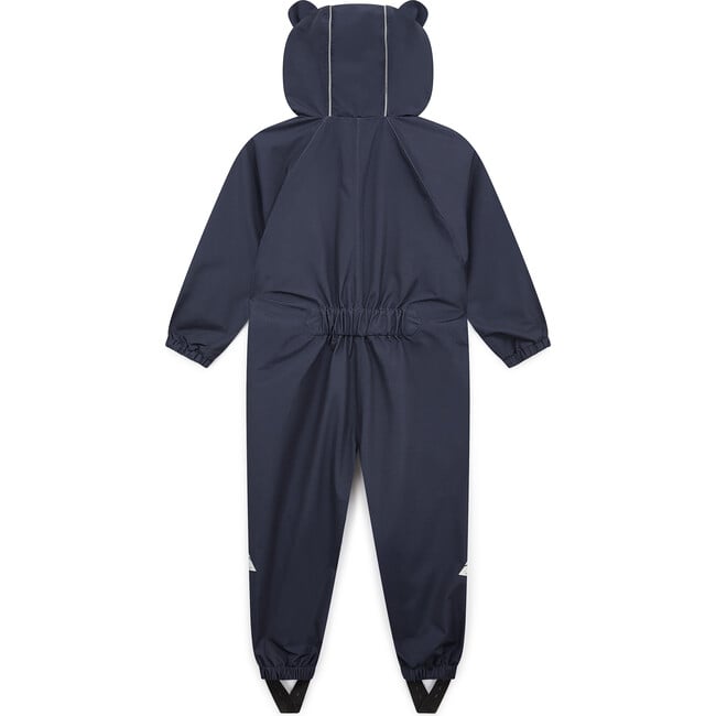 Waterproof Packable Double Zipper Hooded Puddlesuits, Ink Navy - Overalls - 2