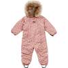 Fleece Lined Waterproof Padded Double Zipper Winter Suit, Winter Floral - Snowsuits - 1 - thumbnail