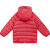 Pack-A-Way Mountain Zipper Hooded Puffer Jacket, Raspberry - Jackets - 2