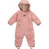 Fleece Lined Waterproof Padded Double Zipper Winter Suit, Winter Floral - Snowsuits - 3