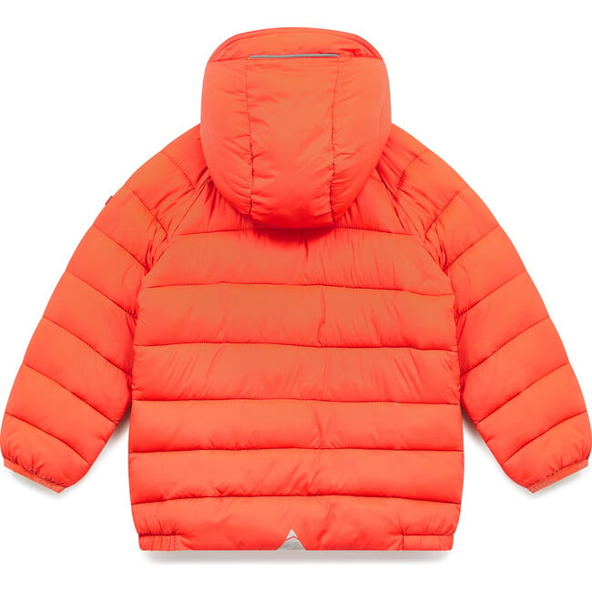 Pack-A-Way Mountain Zipper Hooded Puffer Jacket, Expedition Orange - Jackets - 2