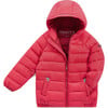 Pack-A-Way Mountain Zipper Hooded Puffer Jacket, Raspberry - Jackets - 3