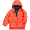 Pack-A-Way Mountain Zipper Hooded Puffer Jacket, Expedition Orange - Jackets - 3