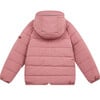 Eco Reversible Padded Snug Hooded Puffer Jacket, Damask Pink & Black Cherry - Jackets - 3