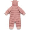 Cloud Eco-Down Fill Quilted Double Zipper Hooded Pramsuit, Damask Pink - Snowsuits - 2