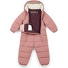 Cloud Eco-Down Fill Quilted Double Zipper Hooded Pramsuit, Damask Pink - Snowsuits - 3