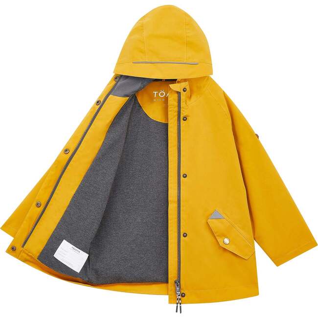 All Season Waterproof Zipper Hooded Raincoat, Sunny Yellow - Raincoats - 4