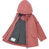 All Season Waterproof Zipper Hooded Raincoat, Dusky Pink - Raincoats - 5