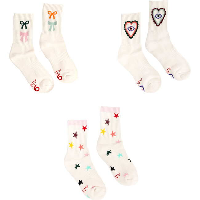 Women's Socks Trio Bundle, Multicolors (Pack Of 3)