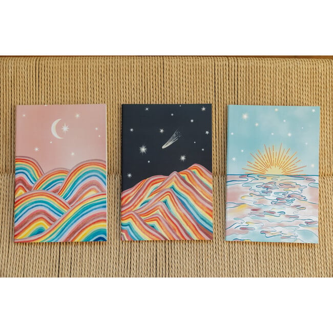 Landscape Matte Digital Print Cover Notebook, Multicolors (Pack Of 3) - Paper Goods - 3