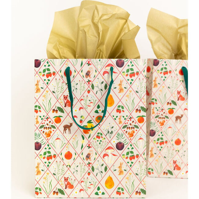 Flora Fauna Gift Wrap Bag Bundle, Multicolors - Paper Goods - 2