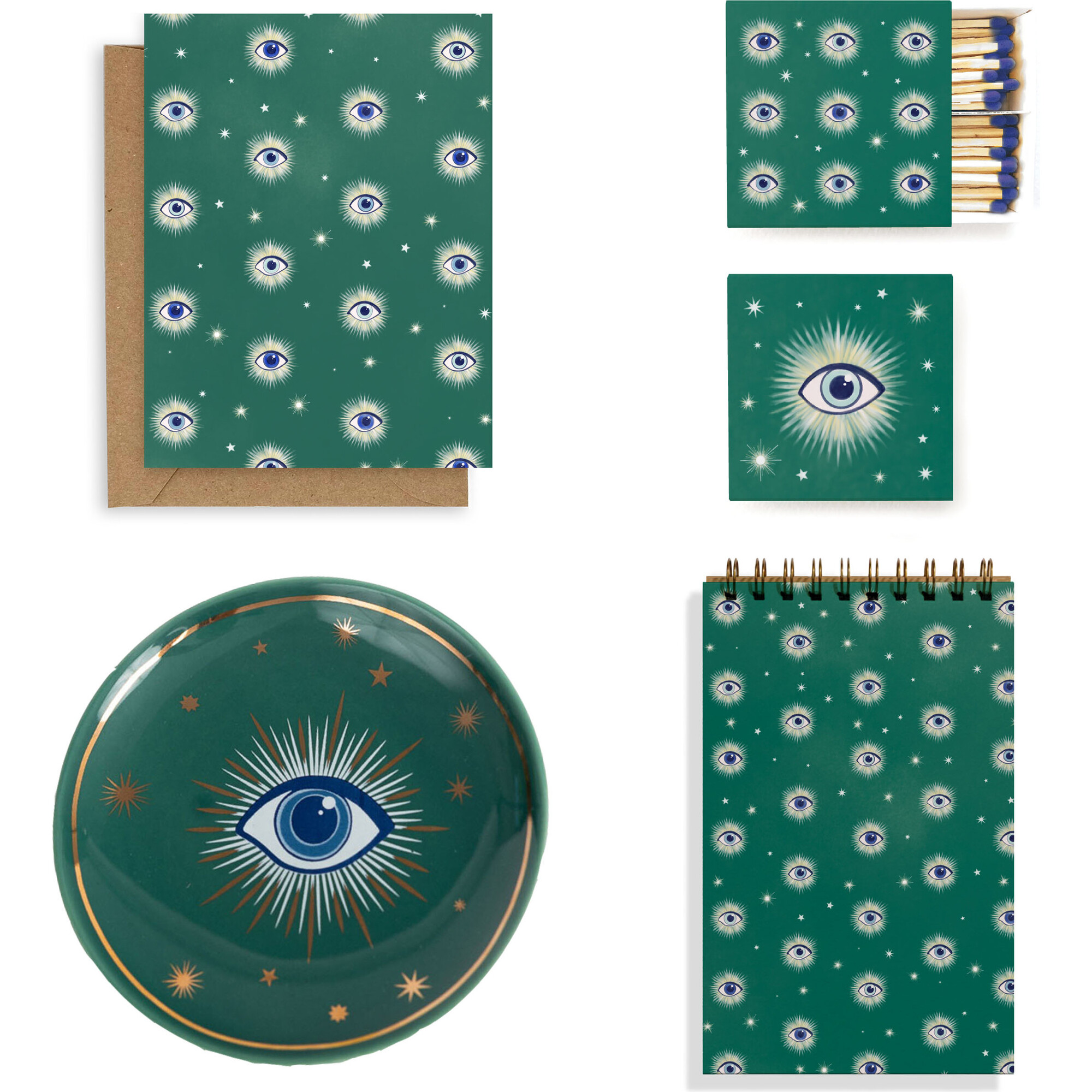 Evil Eye Collection Hostess Gift Set, Multicolors - Paper Goods - 1