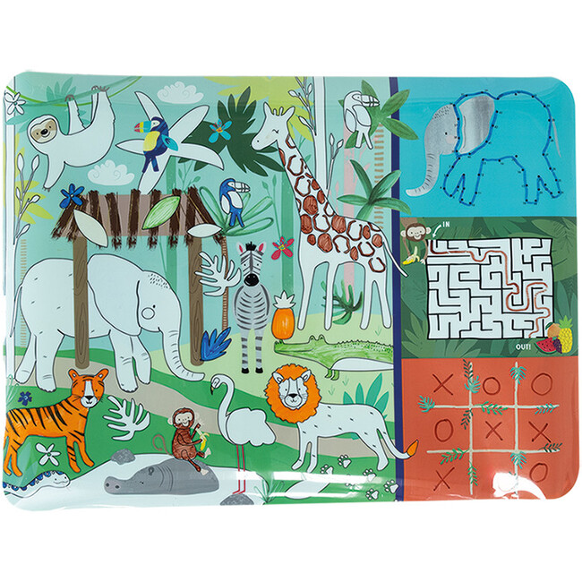 Jungle Colouring Fun and Games Mat - Arts & Crafts - 2