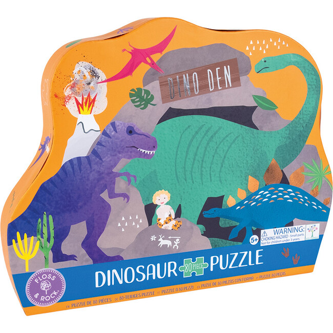 Dino 80pc "Diplodocus" Shaped Jigsaw with Shaped Box