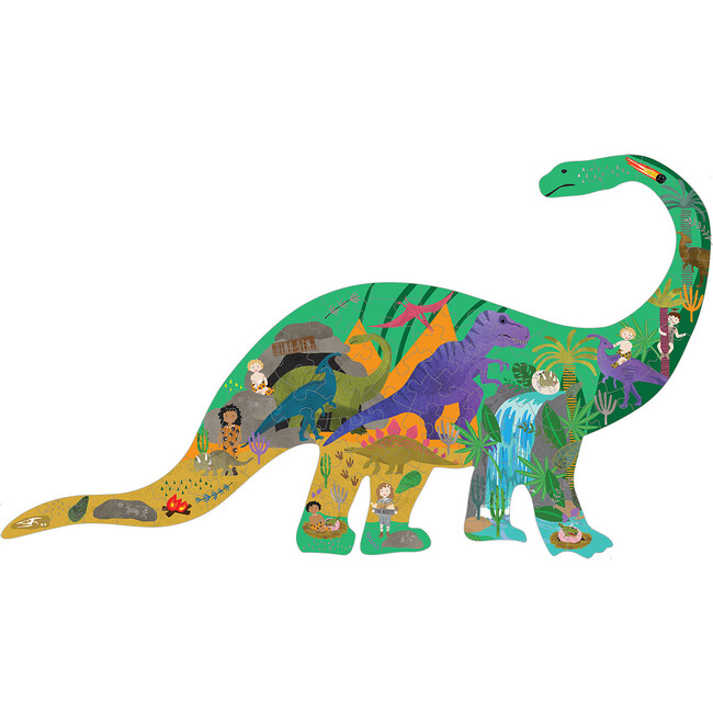 Dino 80pc "Diplodocus" Shaped Jigsaw with Shaped Box - Puzzles - 2