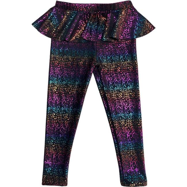 Misha Shiny Ruffle Waist Relaxed Full-Length Leggings, Multicolors