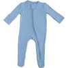 Zip Footie, Hydrangea Blue - Footie Pajamas - 1 - thumbnail