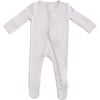 Zip Footie, Fog Grey - Footie Pajamas - 1 - thumbnail