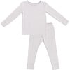 Two-Piece Pajamas Set, Fog Grey - Pajamas - 1 - thumbnail