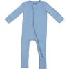 Convertible Zip Footie, Hydrangea Blue - Footie Pajamas - 1 - thumbnail