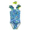 Lexi Palm Neon Print Ruffle Shoulder UPF 50+ One-Piece Swimsuit, Multicolors - One Pieces - 1 - thumbnail