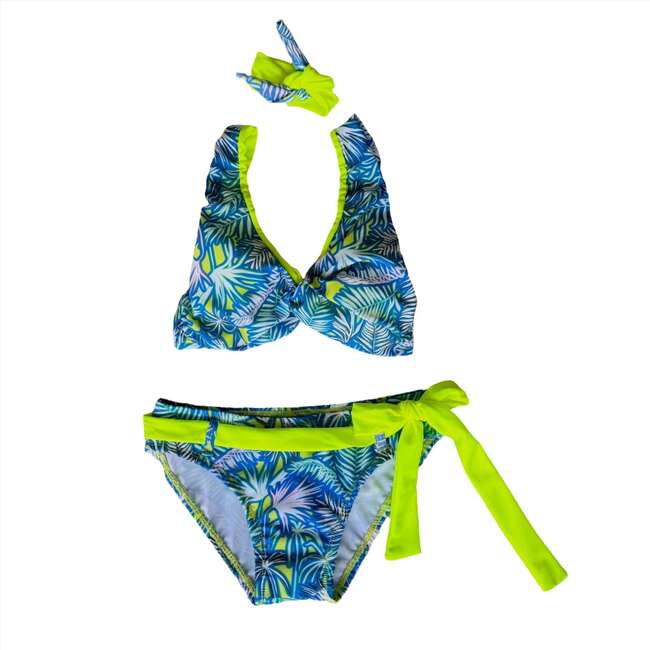 Mimi Palm Neon Print UPF 50+ 2-Piece Bikini, Multicolors